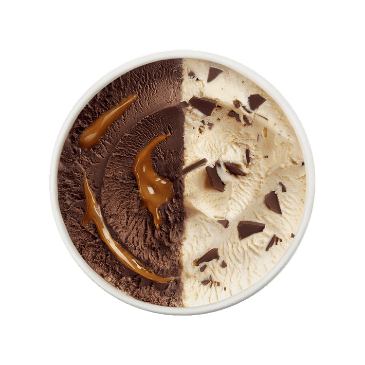 duo dark chocolate salted caramel lid-off